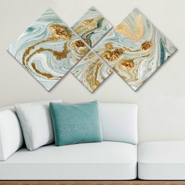 Wallity Conjunto de 4 Cuadros Decorativos de MDF Multicolor